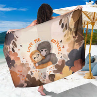 Punch The Monkey Sarong Love Me Anyway Baby Monkeys Cute Plush Hugging