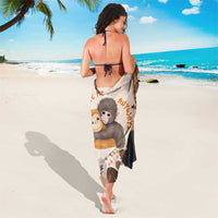 Punch The Monkey Sarong Love Me Anyway Baby Monkeys Cute Plush Hugging