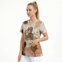 Punch The Monkey Scrub Top Love Me Anyway Baby Monkeys Cute Plush Hugging