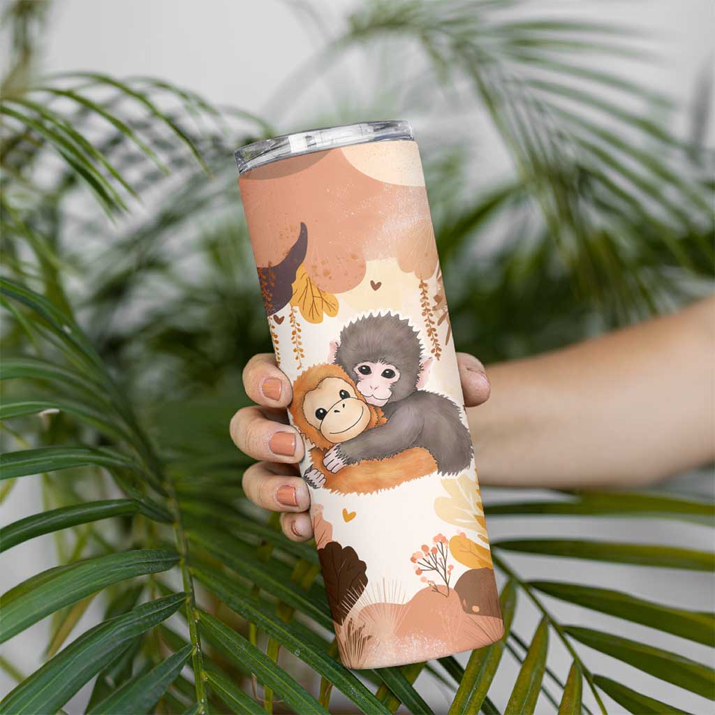 Punch The Monkey Skinny Tumbler Love Me Anyway Baby Monkeys Cute Plush Hugging