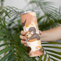 Punch The Monkey Skinny Tumbler Love Me Anyway Baby Monkeys Cute Plush Hugging