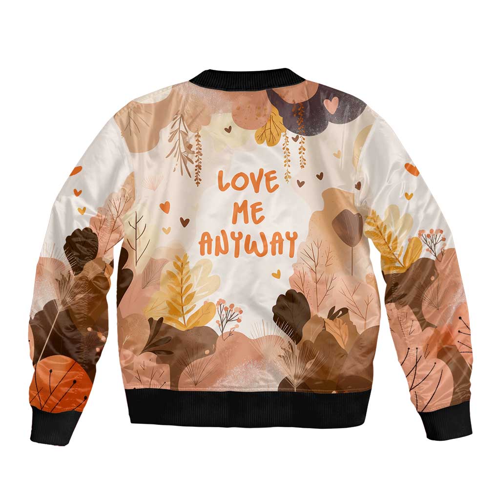 Punch The Monkey Sleeve Zip Bomber Jacket Love Me Anyway Baby Monkeys Cute Plush Hugging