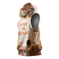 Punch The Monkey Sleeveless Hoodie Love Me Anyway Baby Monkeys Cute Plush Hugging