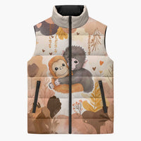 Punch The Monkey Sleeveless Puffer Jacket Love Me Anyway Baby Monkeys Cute Plush Hugging