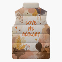 Punch The Monkey Sleeveless Puffer Jacket Love Me Anyway Baby Monkeys Cute Plush Hugging