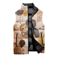 Punch The Monkey Sleeveless Puffer Jacket Love Me Anyway Baby Monkeys Cute Plush Hugging