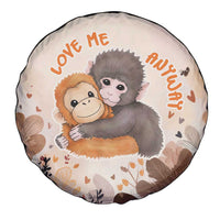 Punch The Monkey Spare Tire Cover Love Me Anyway Baby Monkeys Cute Plush Hugging