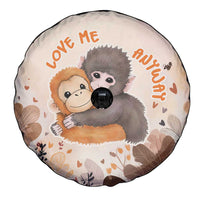Punch The Monkey Spare Tire Cover Love Me Anyway Baby Monkeys Cute Plush Hugging