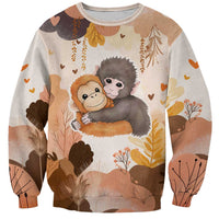 Punch The Monkey Sweatshirt Love Me Anyway Baby Monkeys Cute Plush Hugging