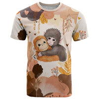 Punch The Monkey T Shirt Love Me Anyway Baby Monkeys Cute Plush Hugging