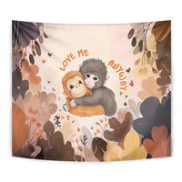 Punch The Monkey Tapestry Love Me Anyway Baby Monkeys Cute Plush Hugging