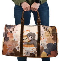 Punch The Monkey Travel Bag Love Me Anyway Baby Monkeys Cute Plush Hugging