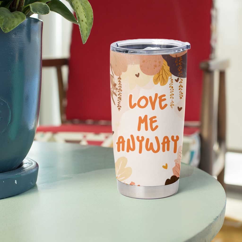 Punch The Monkey Tumbler Cup Love Me Anyway Baby Monkeys Cute Plush Hugging