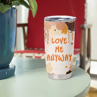 Punch The Monkey Tumbler Cup Love Me Anyway Baby Monkeys Cute Plush Hugging