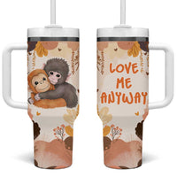Punch The Monkey Tumbler With Handle Love Me Anyway Baby Monkeys Cute Plush Hugging