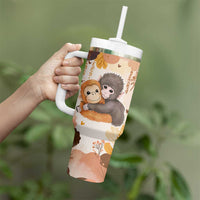 Punch The Monkey Tumbler With Handle Love Me Anyway Baby Monkeys Cute Plush Hugging