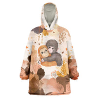 Punch The Monkey Wearable Blanket Hoodie Love Me Anyway Baby Monkeys Cute Plush Hugging