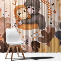 Punch The Monkey Window Curtain Love Me Anyway Baby Monkeys Cute Plush Hugging