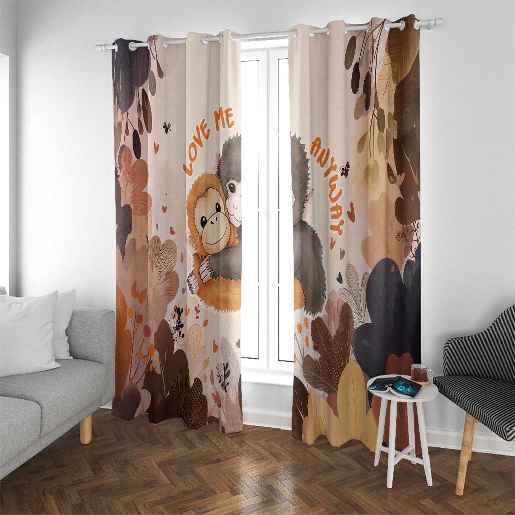 Punch The Monkey Window Curtain Love Me Anyway Baby Monkeys Cute Plush Hugging
