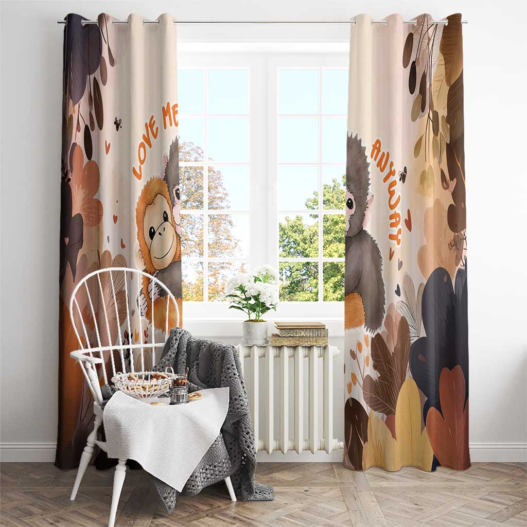 Punch The Monkey Window Curtain Love Me Anyway Baby Monkeys Cute Plush Hugging