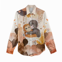 Punch The Monkey Women Casual Shirt Love Me Anyway Baby Monkeys Cute Plush Hugging