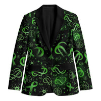 Cerebral Palsy Awareness Infinity Heart Blazer Neon Green Ribbon Pattern Illustration