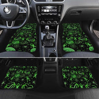 Cerebral Palsy Awareness Infinity Heart Car Mats Neon Green Ribbon Pattern Illustration