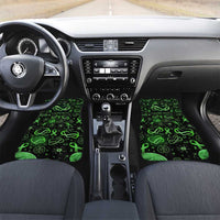 Cerebral Palsy Awareness Infinity Heart Car Mats Neon Green Ribbon Pattern Illustration