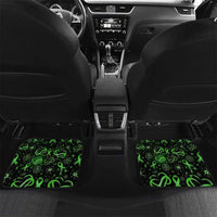 Cerebral Palsy Awareness Infinity Heart Car Mats Neon Green Ribbon Pattern Illustration
