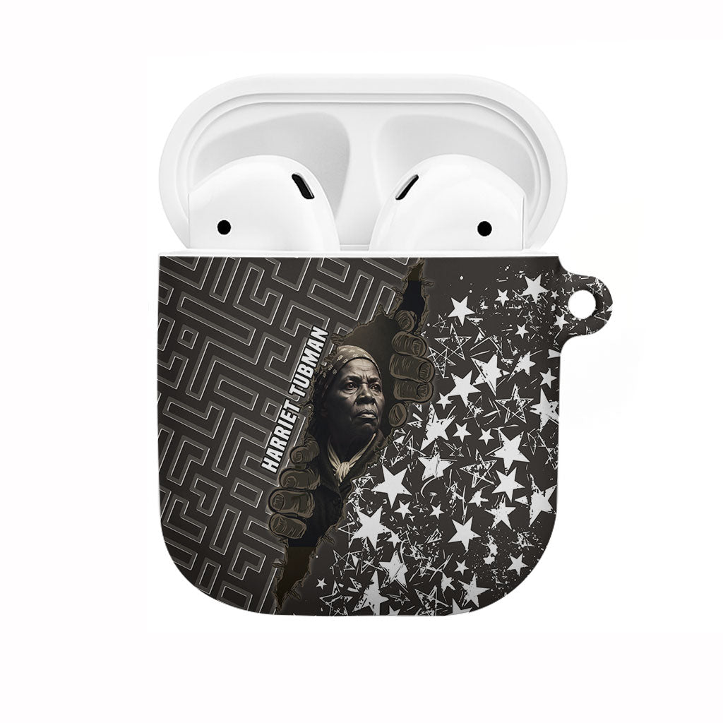 Harriet Tubman Underground Railroad AirPods Case Fearless In The Dark - Civil Rights Hero Vintage Art