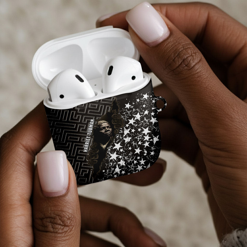 Harriet Tubman Underground Railroad AirPods Case Fearless In The Dark - Civil Rights Hero Vintage Art