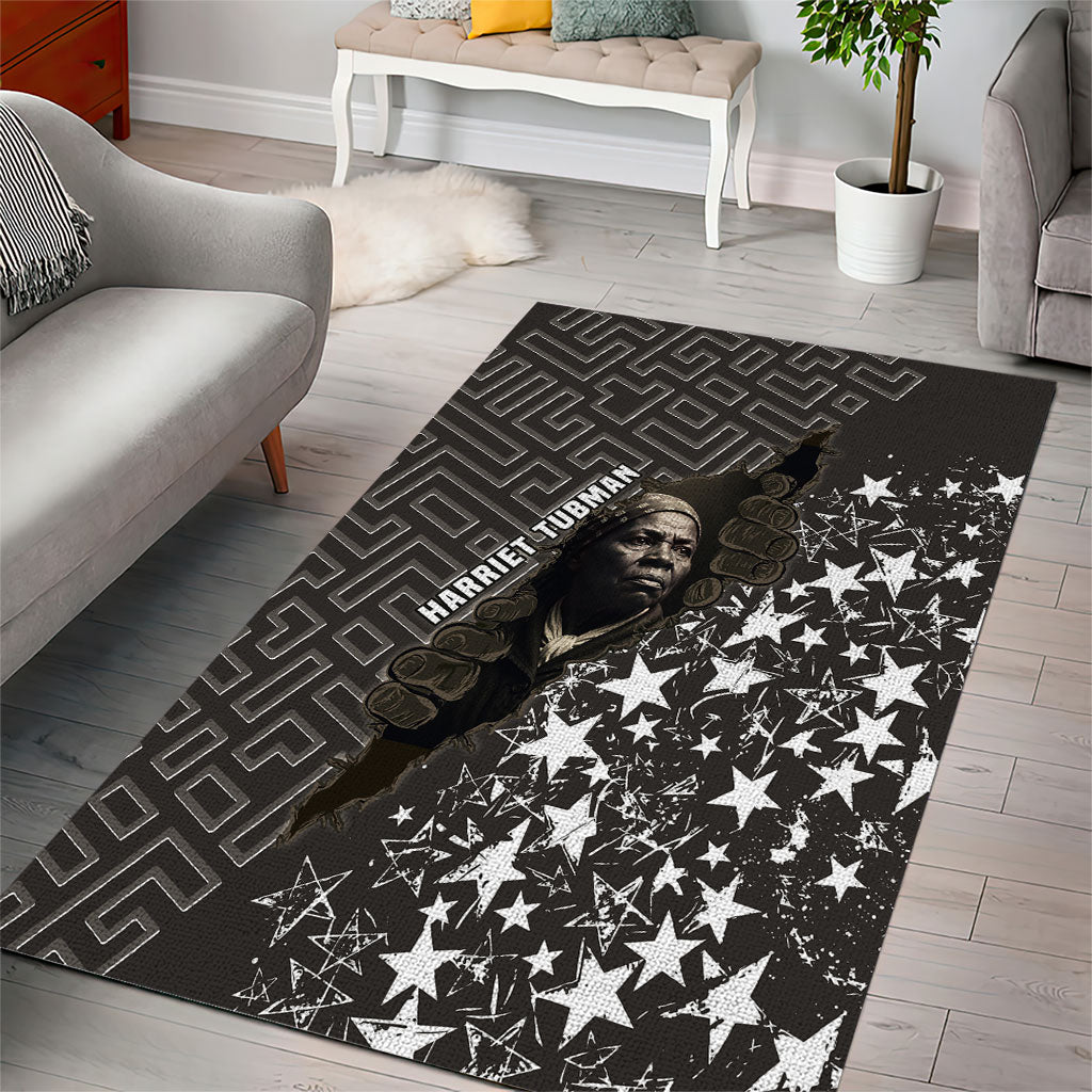 Harriet Tubman Underground Railroad Area Rug Fearless In The Dark - Civil Rights Hero Vintage Art