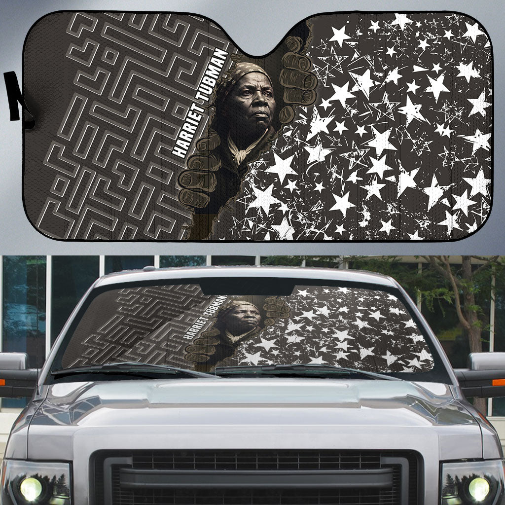Harriet Tubman Underground Railroad Auto Sun Shade Fearless In The Dark - Civil Rights Hero Vintage Art