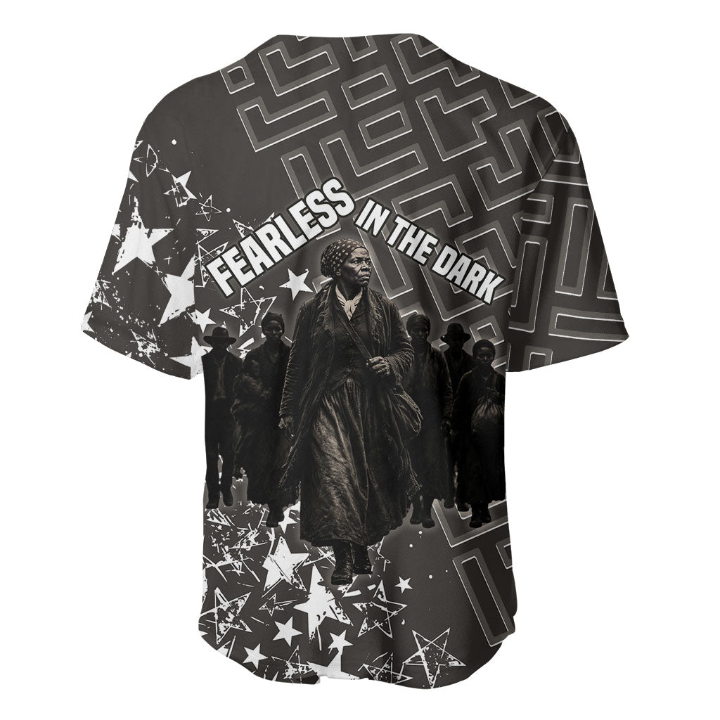 Harriet Tubman Underground Railroad Baseball Jersey Fearless In The Dark - Civil Rights Hero Vintage Art