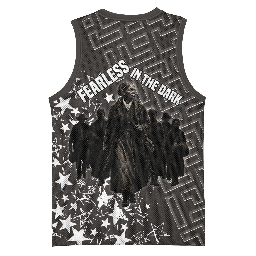 Harriet Tubman Underground Railroad Basketball Jersey Fearless In The Dark - Civil Rights Hero Vintage Art