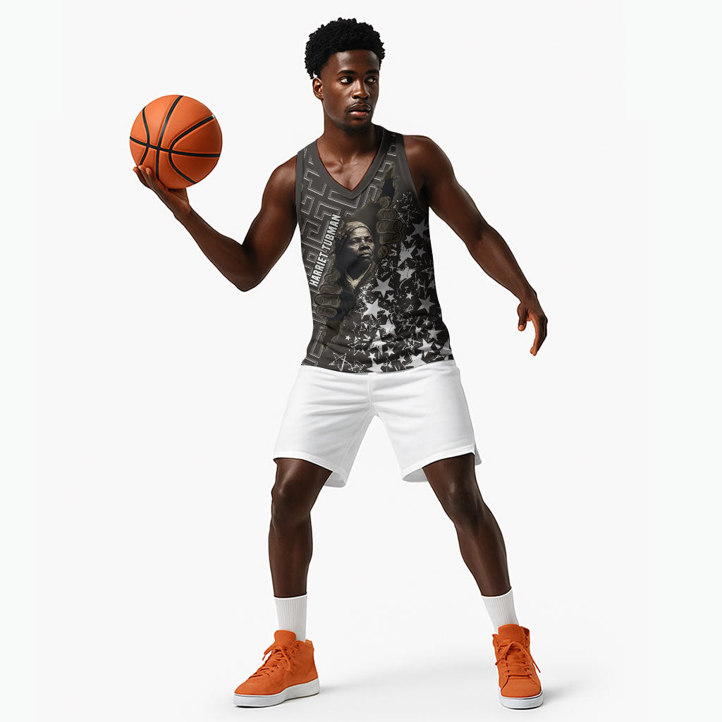 Harriet Tubman Underground Railroad Basketball Jersey Fearless In The Dark - Civil Rights Hero Vintage Art