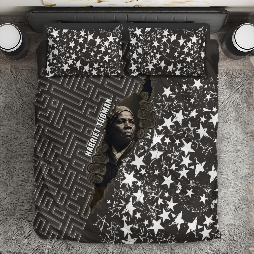 Harriet Tubman Underground Railroad Bedding Set Fearless In The Dark - Civil Rights Hero Vintage Art