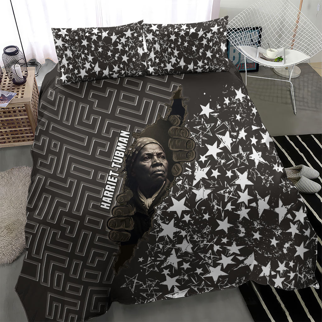 Harriet Tubman Underground Railroad Bedding Set Fearless In The Dark - Civil Rights Hero Vintage Art