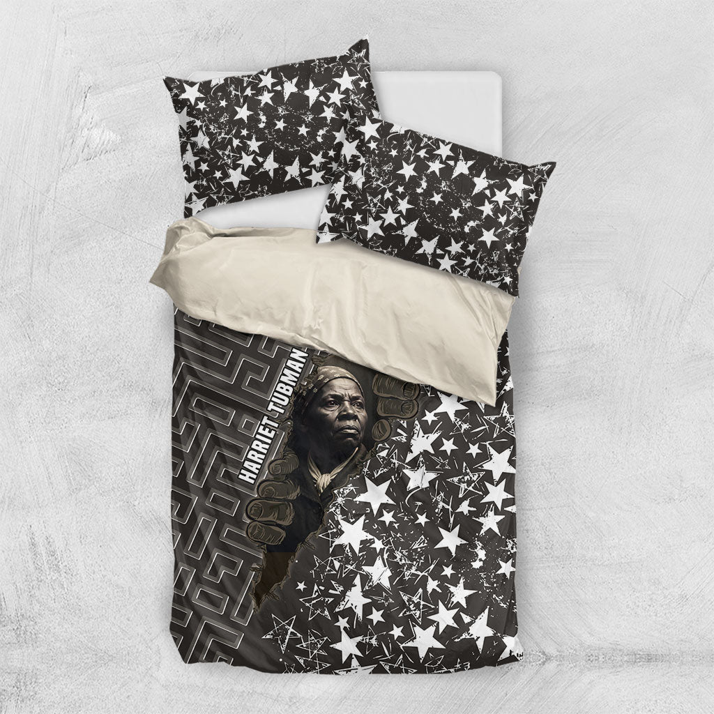 Harriet Tubman Underground Railroad Bedding Set Fearless In The Dark - Civil Rights Hero Vintage Art