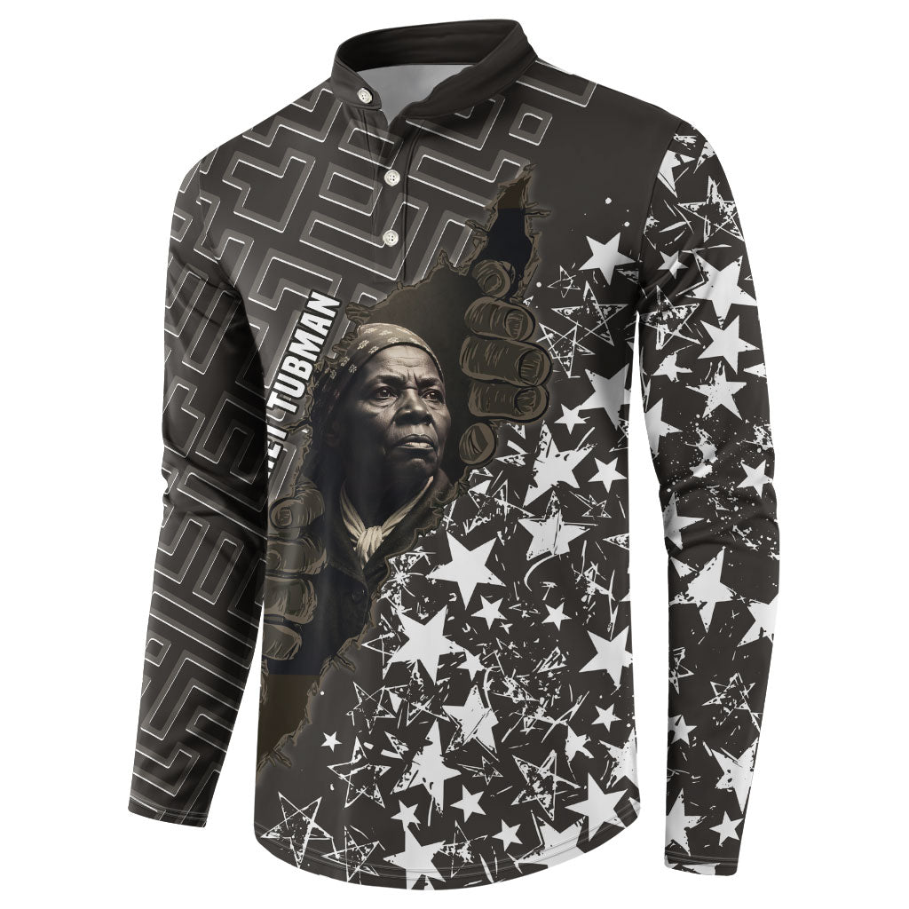 Harriet Tubman Underground Railroad Button Sweatshirt Fearless In The Dark - Civil Rights Hero Vintage Art