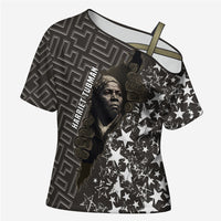 Harriet Tubman Underground Railroad Cross Shoulder Shirt Fearless In The Dark - Civil Rights Hero Vintage Art