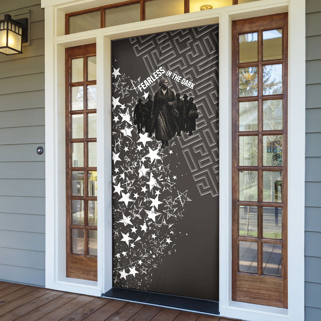 Harriet Tubman Underground Railroad Door Cover Fearless In The Dark - Civil Rights Hero Vintage Art