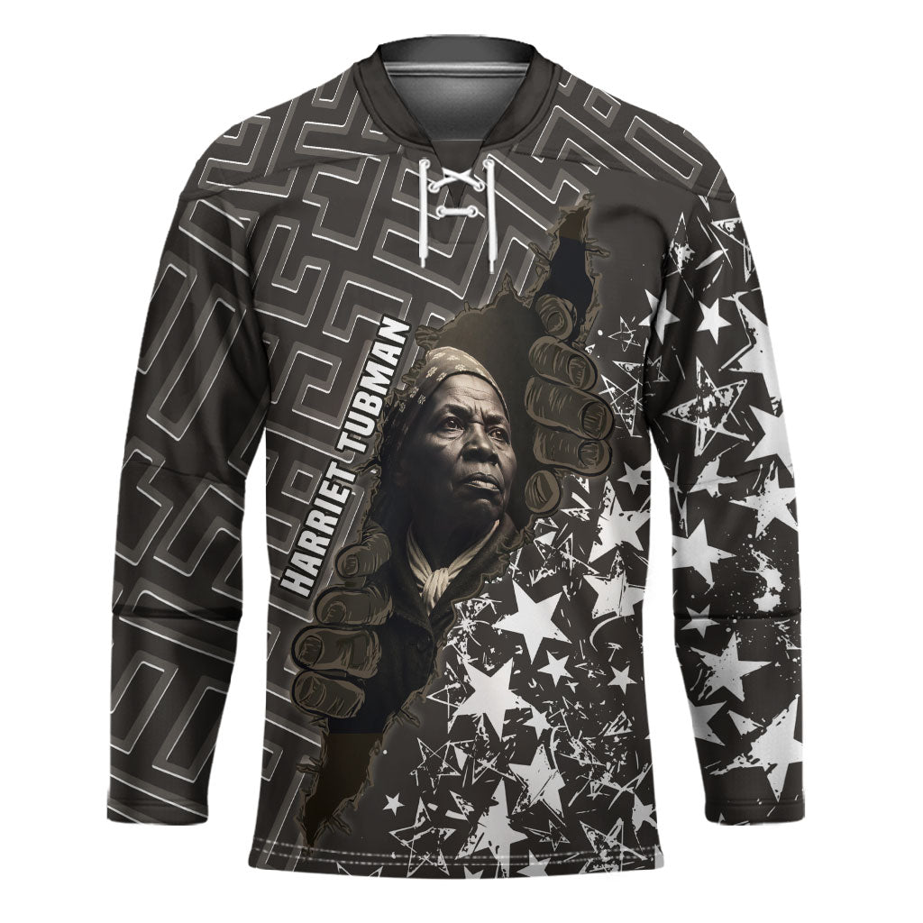 Harriet Tubman Underground Railroad Hockey Jersey Fearless In The Dark - Civil Rights Hero Vintage Art