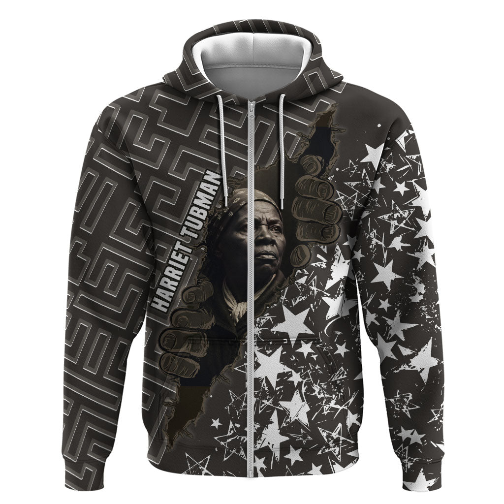 Harriet Tubman Underground Railroad Hoodie Fearless In The Dark - Civil Rights Hero Vintage Art