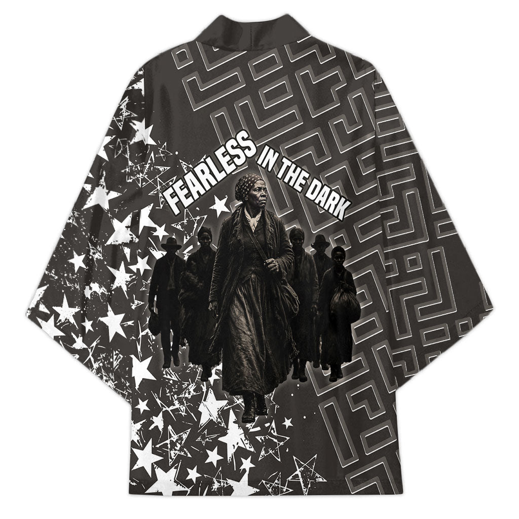 Harriet Tubman Underground Railroad Kimono Fearless In The Dark - Civil Rights Hero Vintage Art