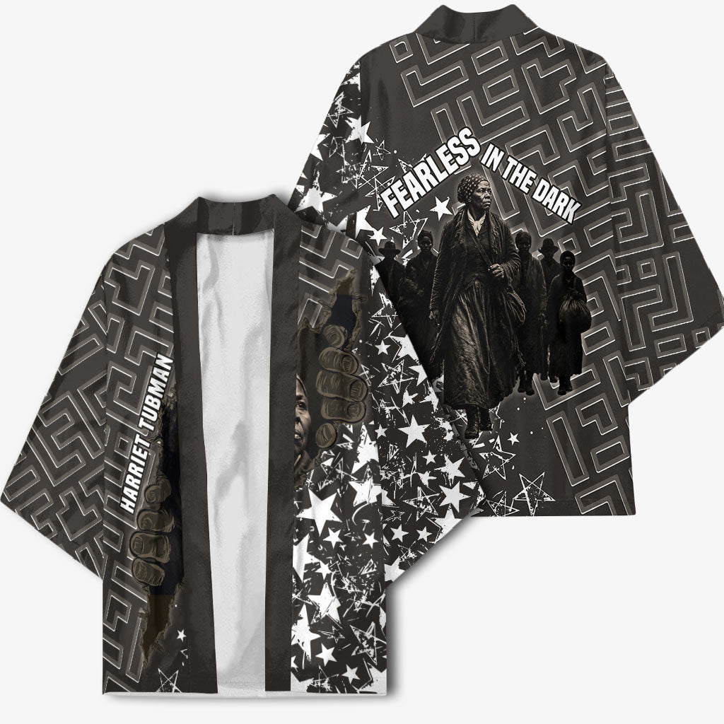 Harriet Tubman Underground Railroad Kimono Fearless In The Dark - Civil Rights Hero Vintage Art