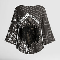 Harriet Tubman Underground Railroad Kimono Sleeve Blouse Fearless In The Dark - Civil Rights Hero Vintage Art
