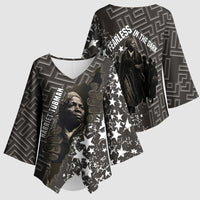 Harriet Tubman Underground Railroad Kimono Sleeve Blouse Fearless In The Dark - Civil Rights Hero Vintage Art