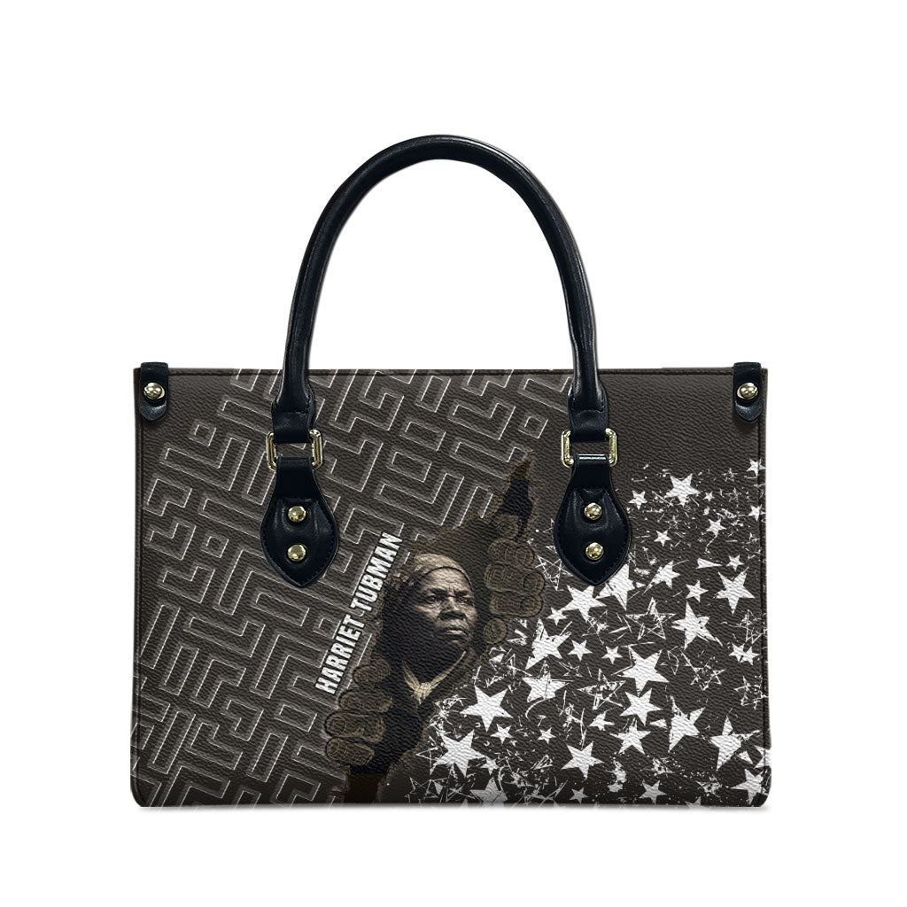 Harriet Tubman Underground Railroad Leather Bag Fearless In The Dark - Civil Rights Hero Vintage Art