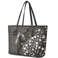 Harriet Tubman Underground Railroad Leather Tote Bag Fearless In The Dark - Civil Rights Hero Vintage Art